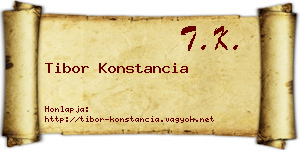 Tibor Konstancia névjegykártya
